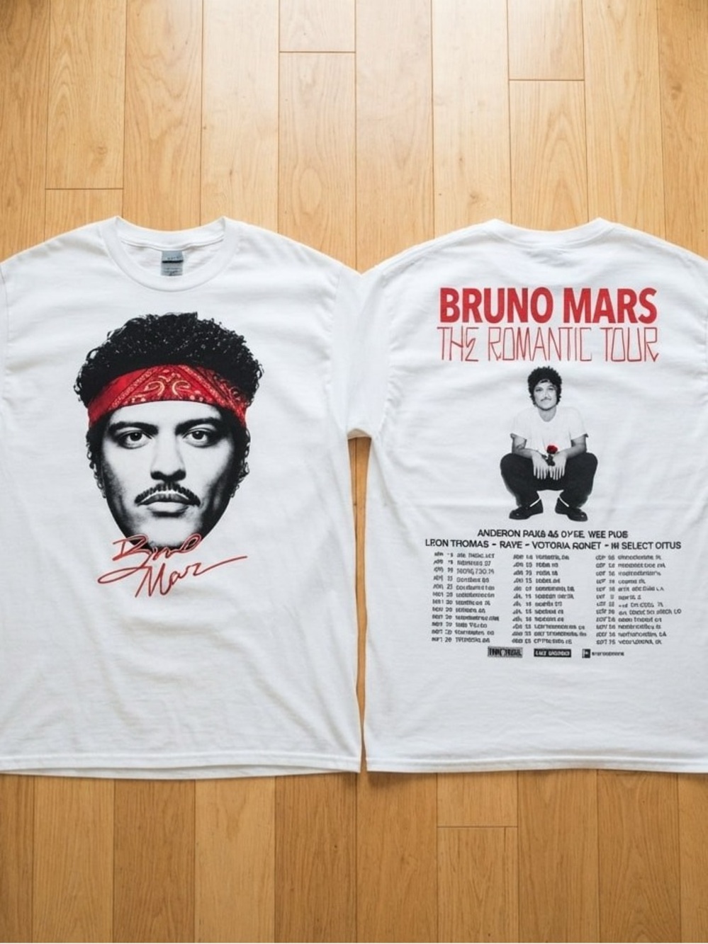 Bruno Mars The Romantic Tour 2026 T-Shirt, Music Concert Graphic T-Shirt